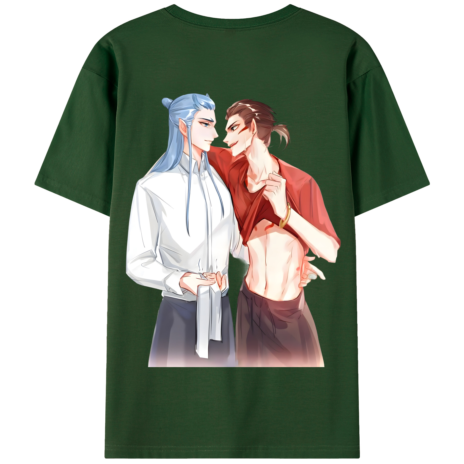 （画像用） Ne Zha 2 ナタ 魔童の大暴れ 綿100％半袖Tシャツ（背面プリント）